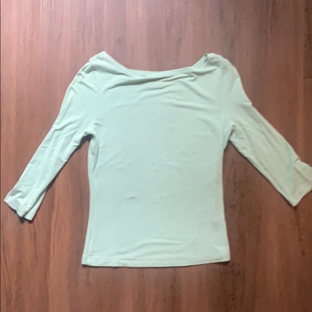 Mint green boat neck shirt